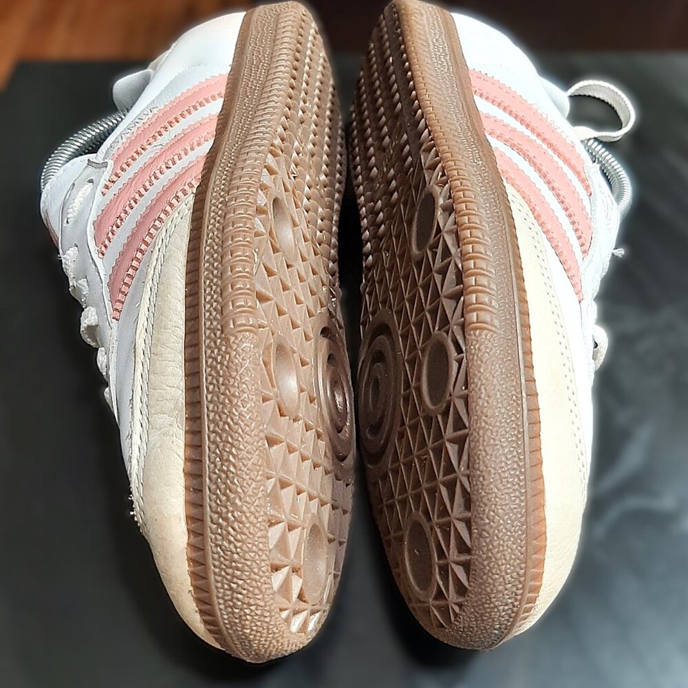 Adidas Samba 🚺 Women's Size 8 OG Cloud White Wonder Mauve Tan Gum JI2677 Shoes - Picture 12 of 16